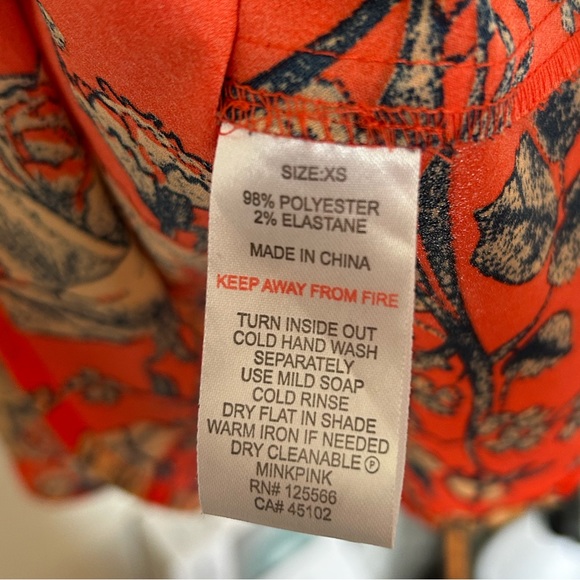 MINKPINK coral floral print summer dress - Picture 6 of 7